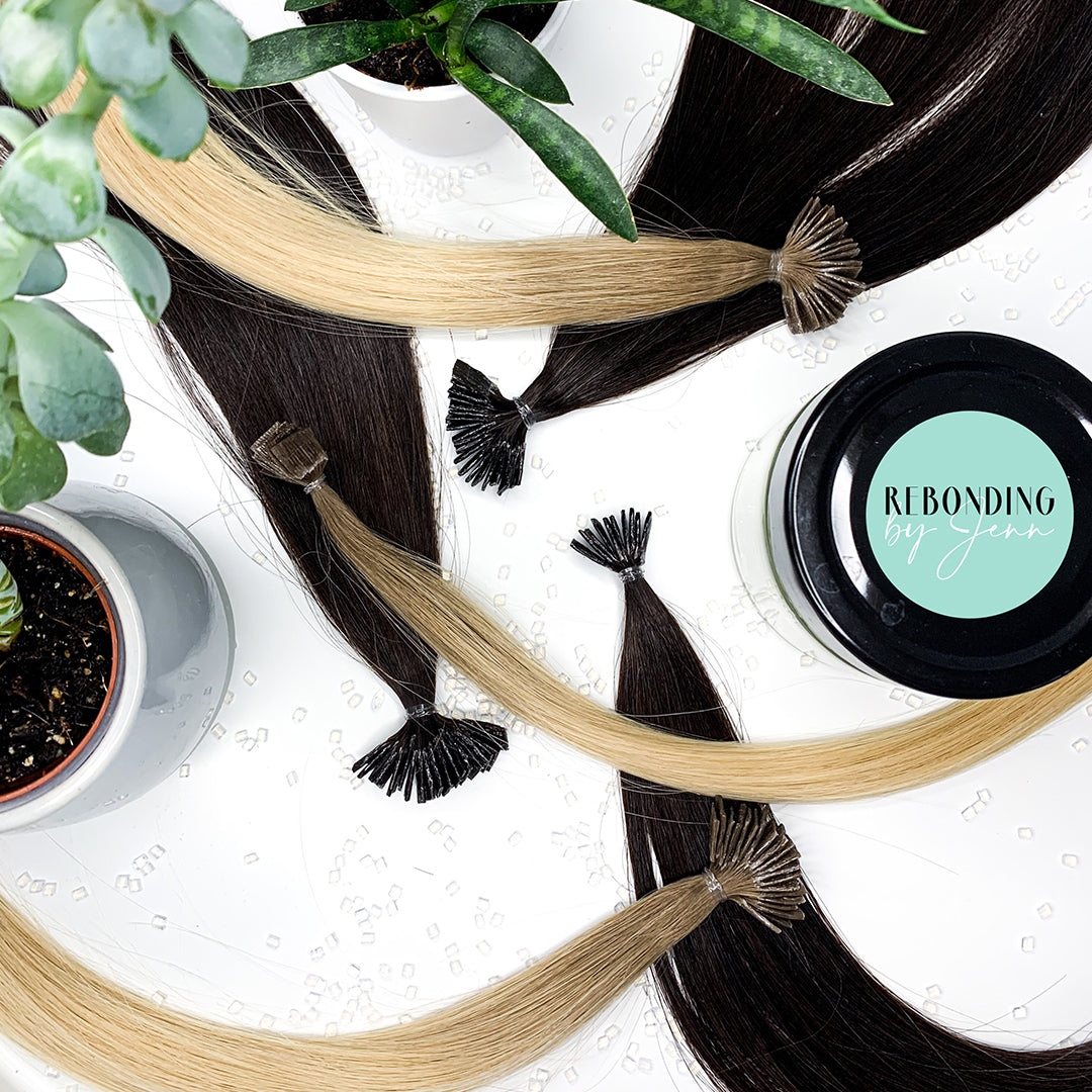 Rebonding Service Tape Extensions zu Keratin Bondingsträhnen rebonden