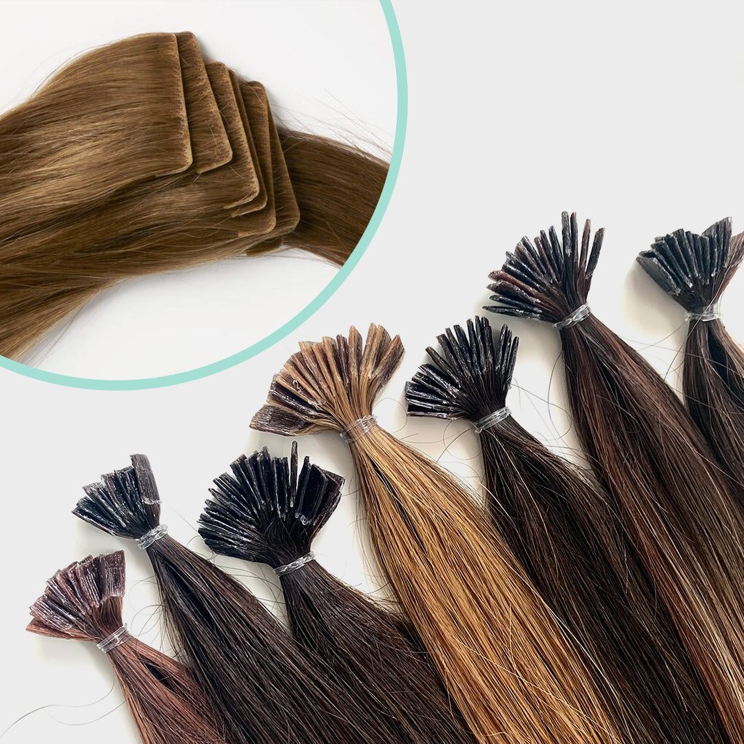 Rebonding Service Tape Extensions zu Keratin Bondingsträhnen rebonden