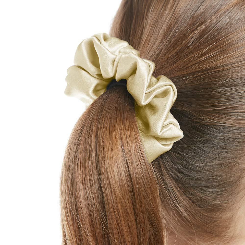 100% Maulbeerseide Scrunchie Haargummi - schonend für Haare und Extensions - rebondingbyjenn